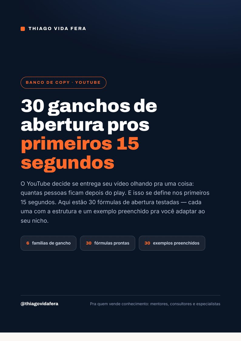 Capa do PDF Banco de 30 Ganchos