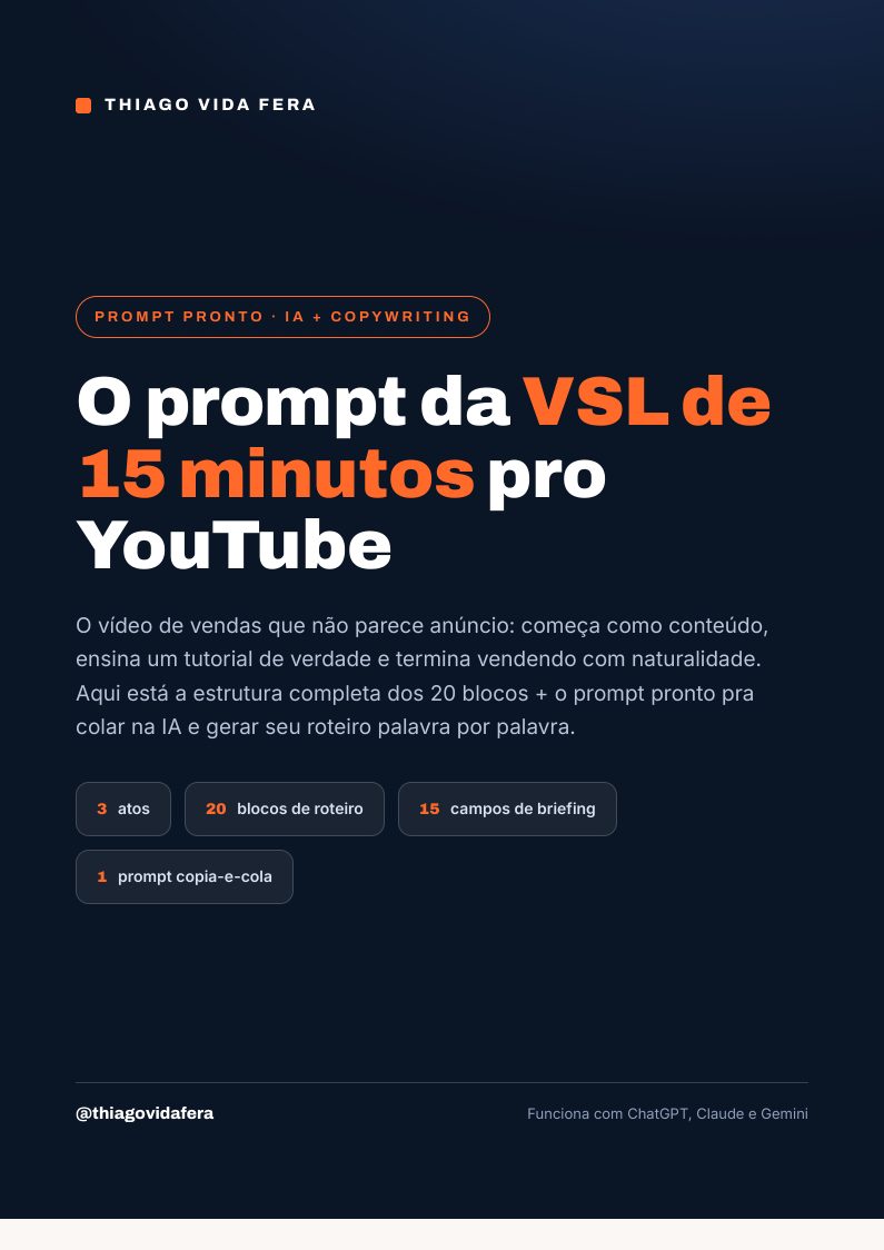 Capa do PDF O Prompt da VSL de 15 Minutos
